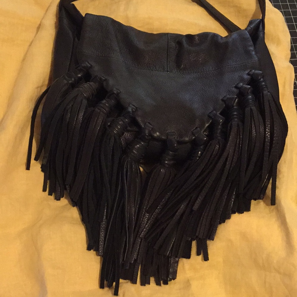 Day& Mood black soft boho bag